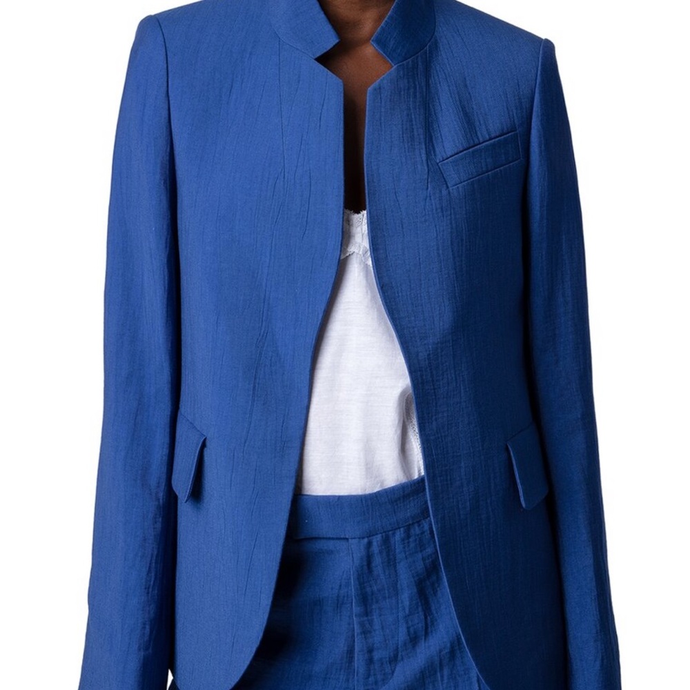 Zadig & Voltaire Very Tailleur Linen Blazer | Deep Sea Blue | BNWT $648 Retail